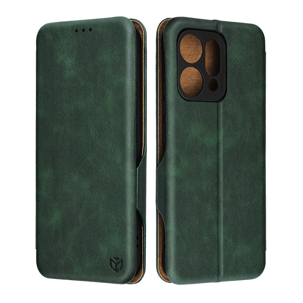 Case for Oppo Reno14, Techsuit, Safe Wallet Plus, Green