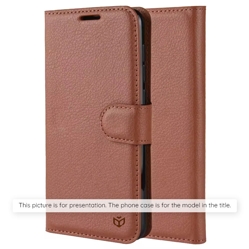 Hülle für Oppo Reno15 FS / Reno15 F, Techsuit, Leder Folio, Braun
