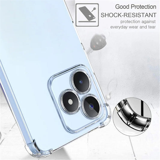 Hülle für Realme Note 50 / C51, Techsuit, stoßfest klar, transparent