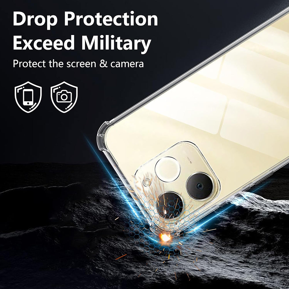 Hülle für Realme Note 70T, Techsuit, Shockproof Clear, Transparent