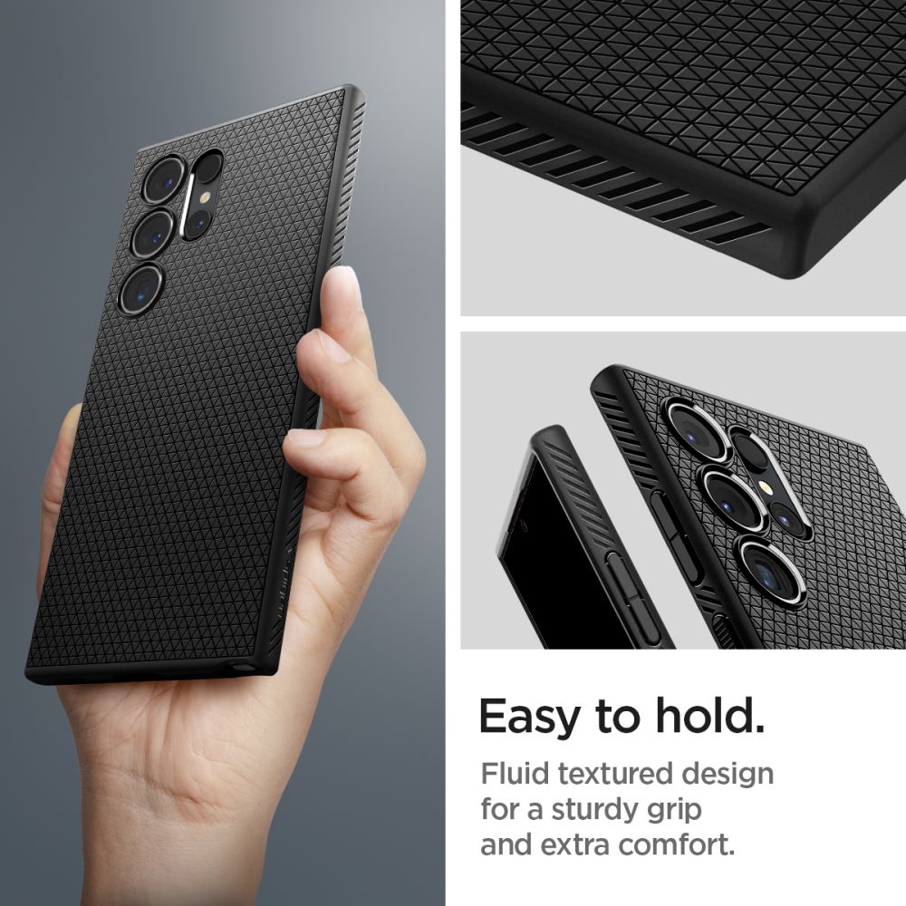 Hülle für Samsung Galaxy S24 Ultra S928, Spigen, Liquid Air, Schwarz ACS07287