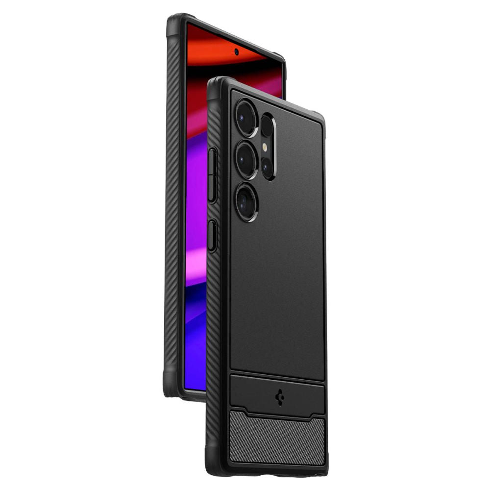 Gehäuse für Samsung Galaxy S24 Ultra S928, Spigen, Rugged Armour, Schwarz ACS07286