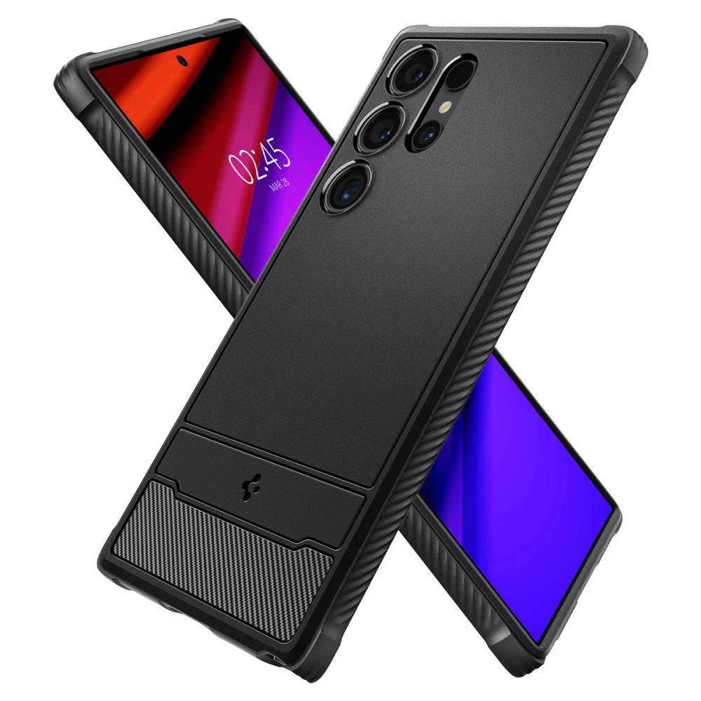 Gehäuse für Samsung Galaxy S24 Ultra S928, Spigen, Rugged Armour, Schwarz ACS07286