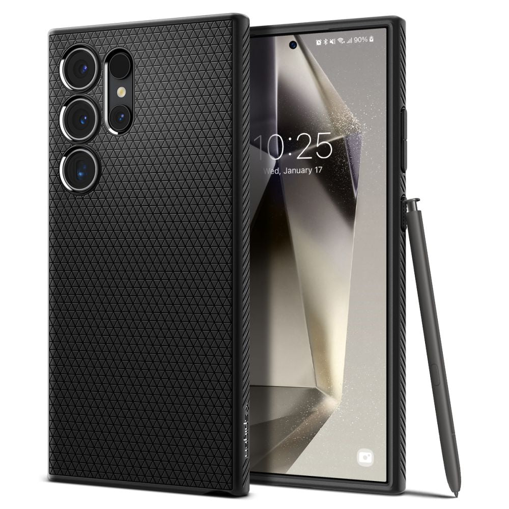 Hülle für Samsung Galaxy S24 Ultra S928, Spigen, Liquid Air, Schwarz ACS07287