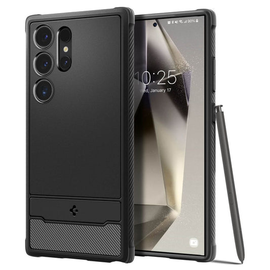 Gehäuse für Samsung Galaxy S24 Ultra S928, Spigen, Rugged Armour, Schwarz ACS07286