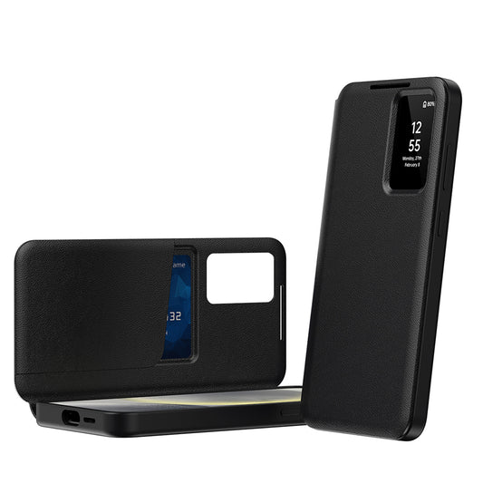 Hülle für Samsung Galaxy A16 5G A166 / A16 4G A165, Techsuit, SmartView, Schwarz