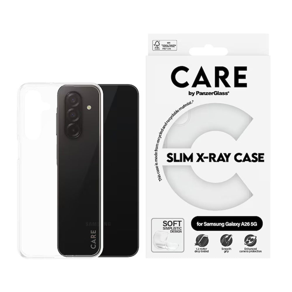 Case for Samsung Galaxy A26 A266, PanzerGlass, Fashionable Care, Transparent