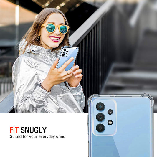 Hülle für Samsung Galaxy A32 A325, Techsuit, stoßfest klar, transparent