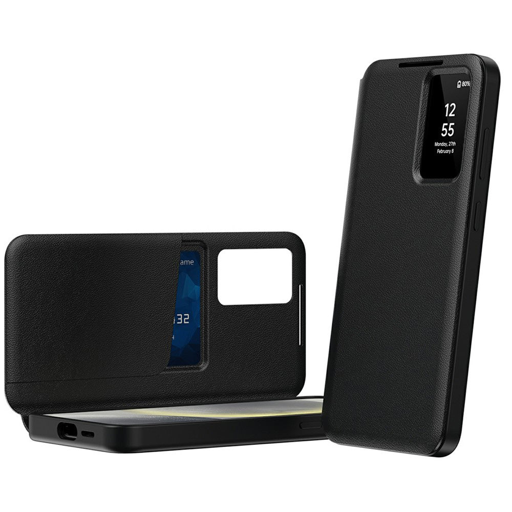 Hülle für Samsung Galaxy A37 5G, Techsuit, SmartView, Schwarz