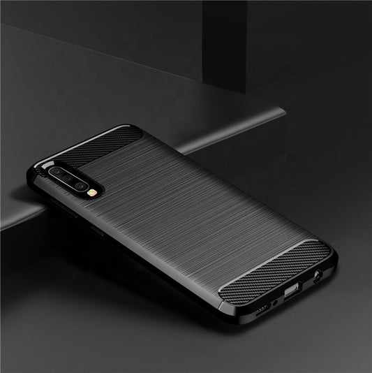 Hülle für Samsung Galaxy A50s A507 / A30s A307 / A50 A505, Techsuit, Carbon, Schwarz