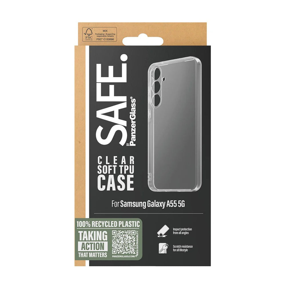 Case for Samsung Galaxy A55 5G A556, PanzerGlass, Safe., Transparent
