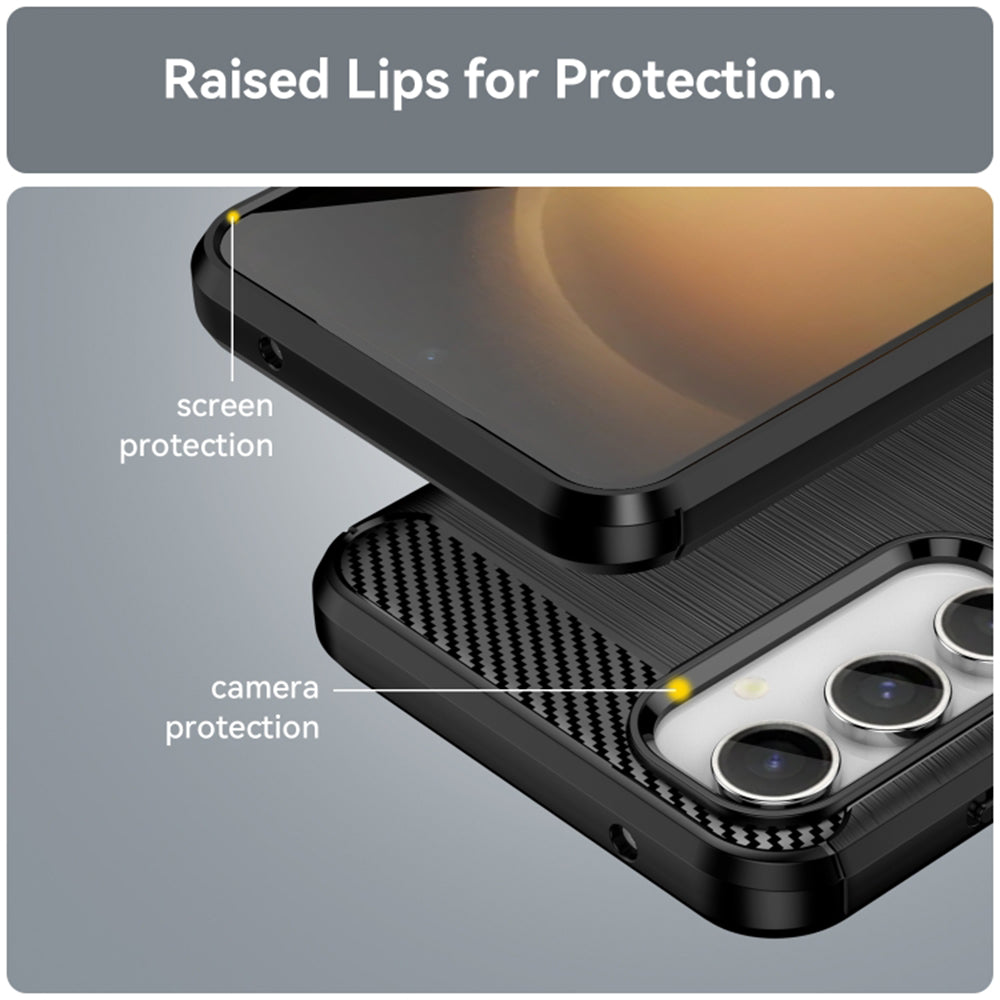 Hülle für Samsung Galaxy A55 5G A556, Techsuit, Carbon, Schwarz