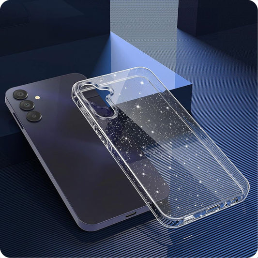 Hülle für Samsung Galaxy A55 5G A556, Techsuit, SparkleSkin, Transparent