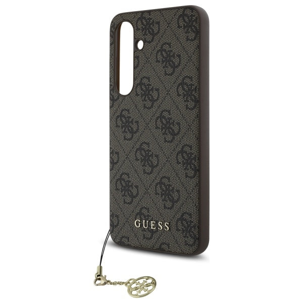 Hülle für Samsung Galaxy S24 FE S721, Guess, 4G Charm, Braun