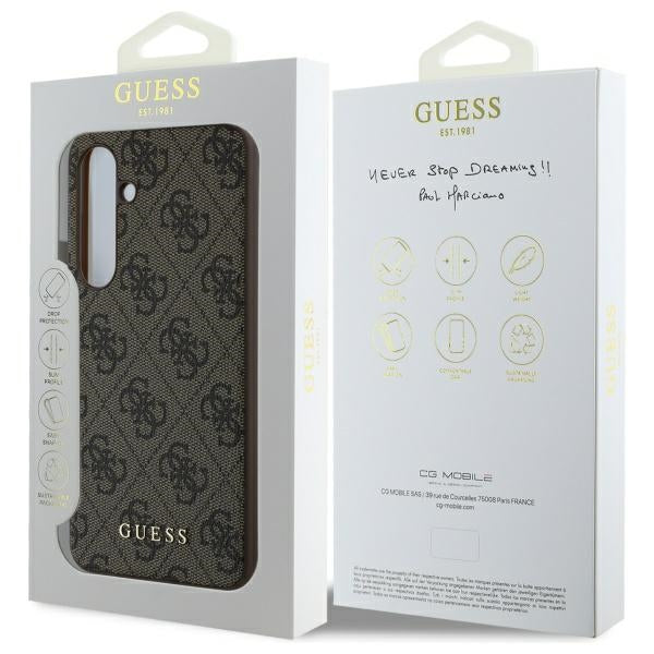 Hülle für Samsung Galaxy S24 FE S721, Guess, 4G Charm, Braun