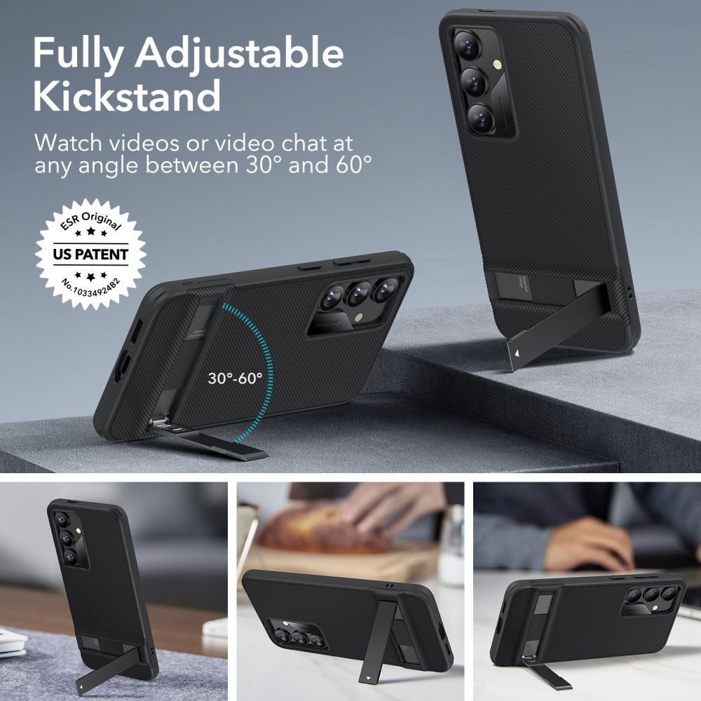Case for Samsung Galaxy S24+ S926, ESR, Air Shield Boost Kickstand, Black