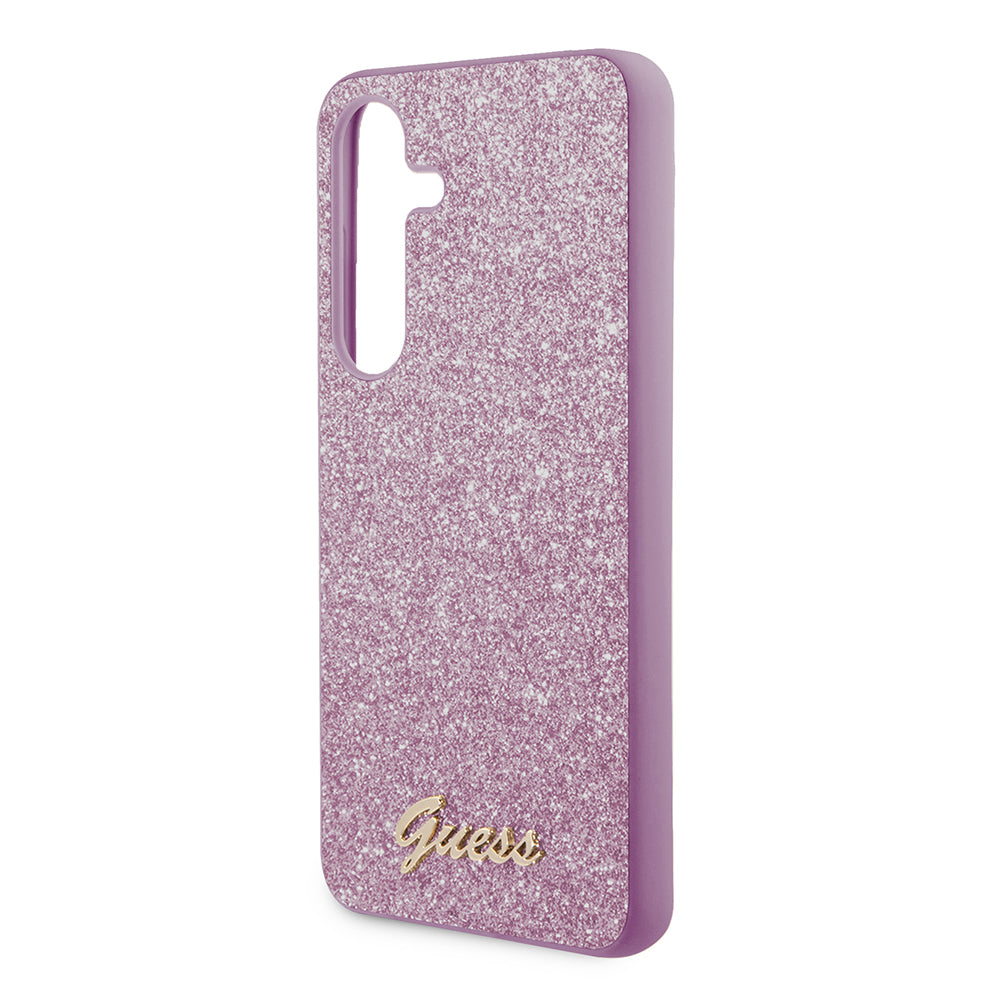 Hülle für Samsung Galaxy S24 S921, Guess, Glitter Script, Lila