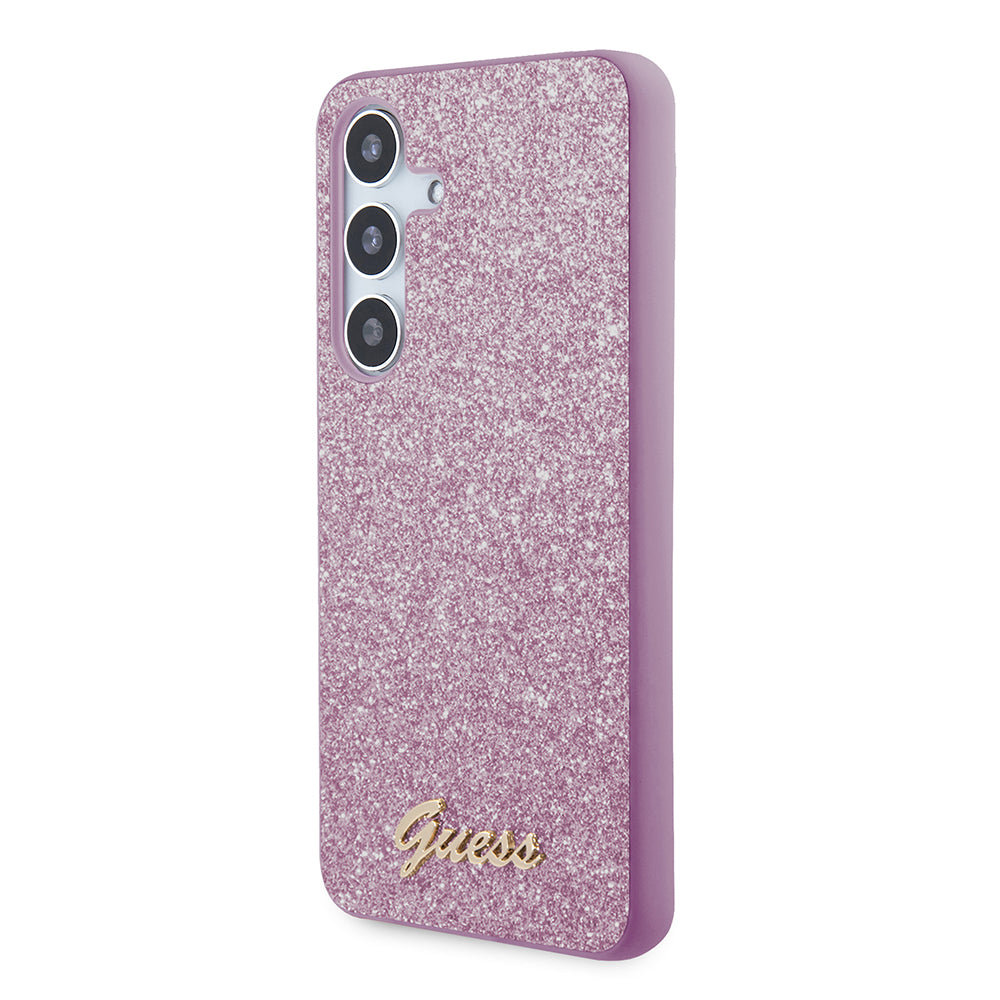 Hülle für Samsung Galaxy S24 S921, Guess, Glitter Script, Lila