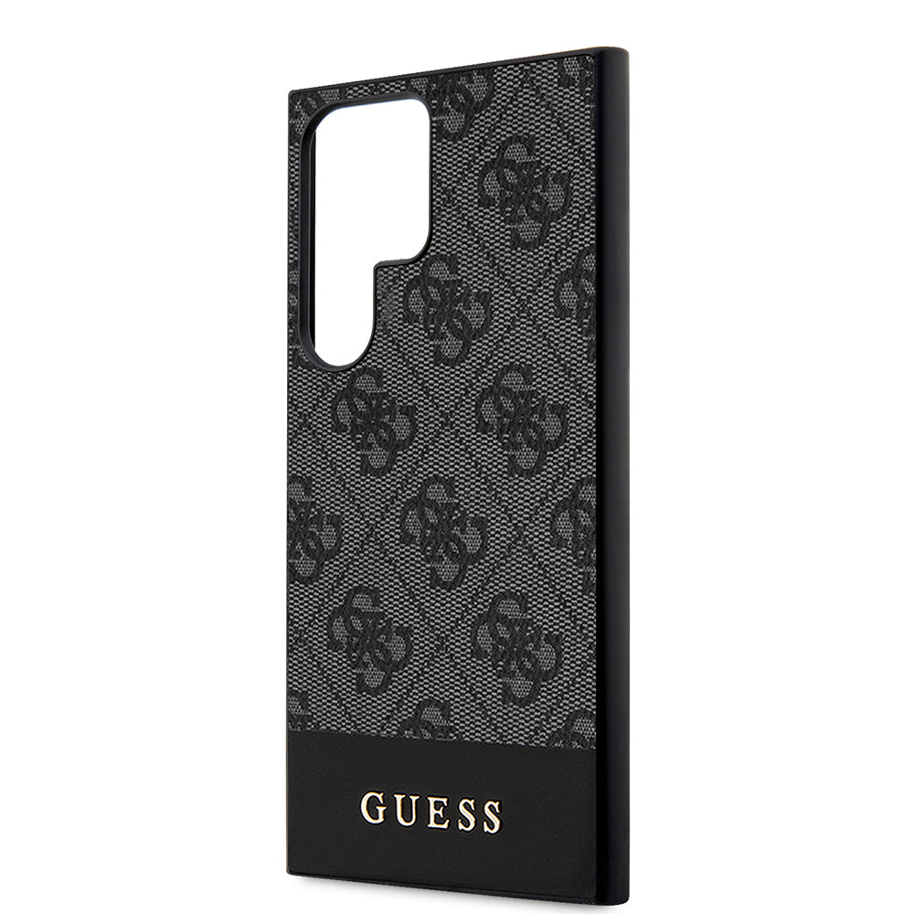 Hülle für Samsung Galaxy S24 Ultra S928, Guess, 4G Stripe, Schwarz