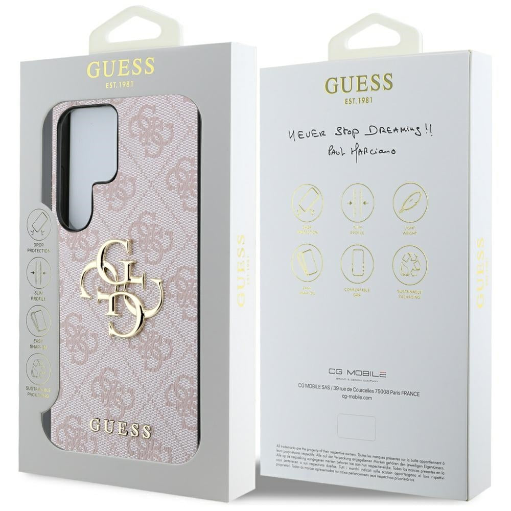 Case for Samsung Galaxy S25 Ultra S938, Guess, 4G Big Logo, Pink