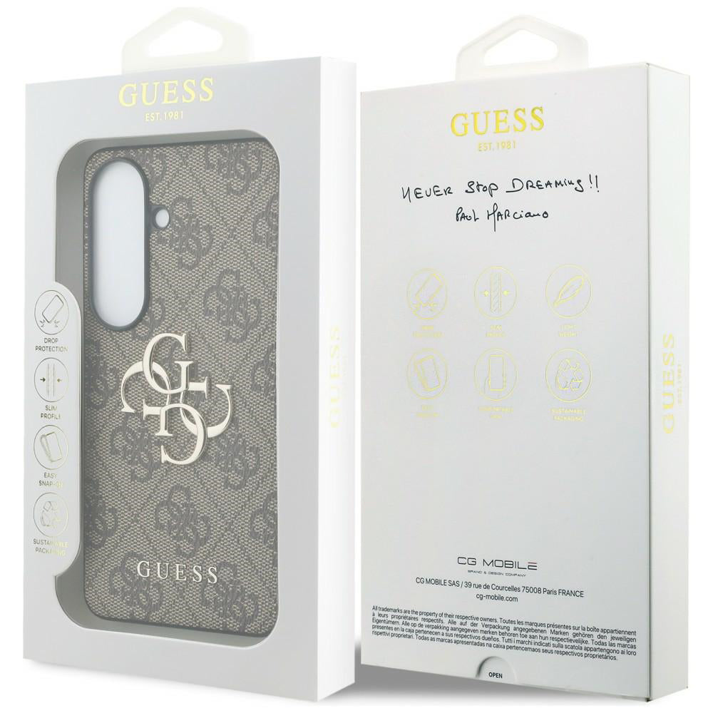 Hülle für Samsung Galaxy S26 S942, Guess, 4G Big Logo, Braun