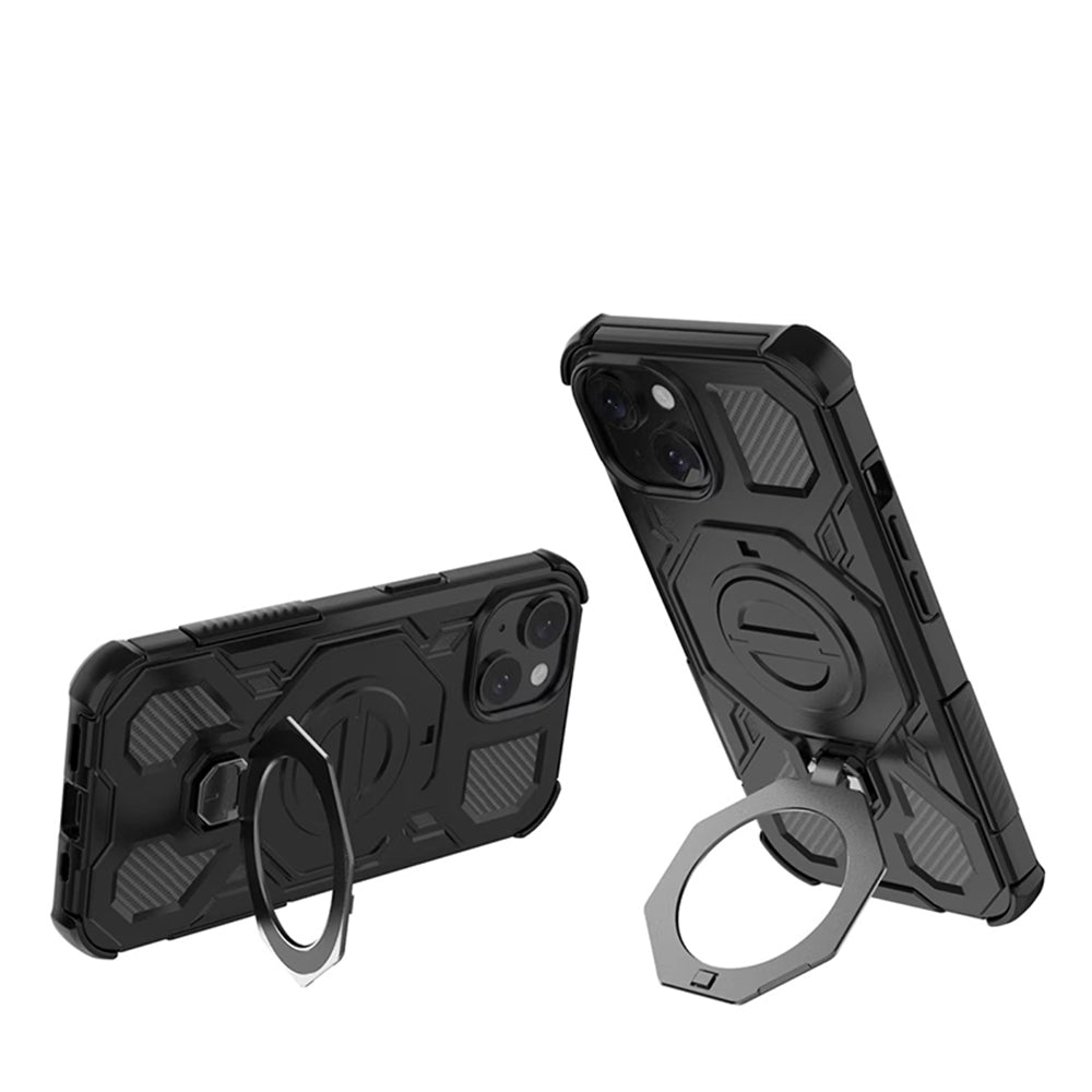 Hülle für Samsung Galaxy S26 Plus S947, Techsuit, Carbon Shield Pro, Schwarz