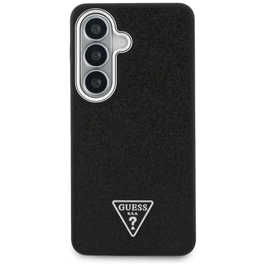 Hülle für Samsung Galaxy S26 S942, Guess, Fixed Glitter Triangle Logo, Schwarz