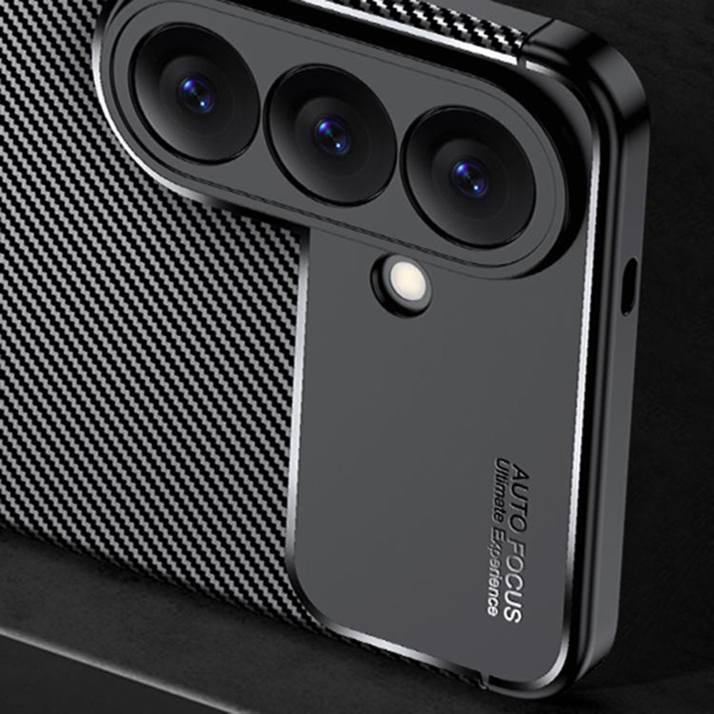 Hülle für Samsung Galaxy S26 S942, Techsuit, CarbonFiber, Schwarz