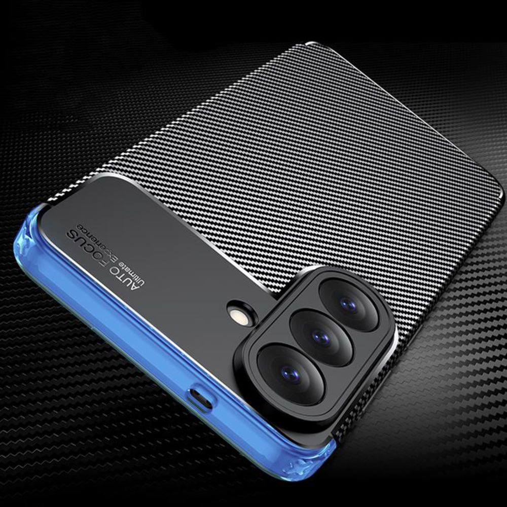 Hülle für Samsung Galaxy S26 S942, Techsuit, CarbonFiber, Schwarz