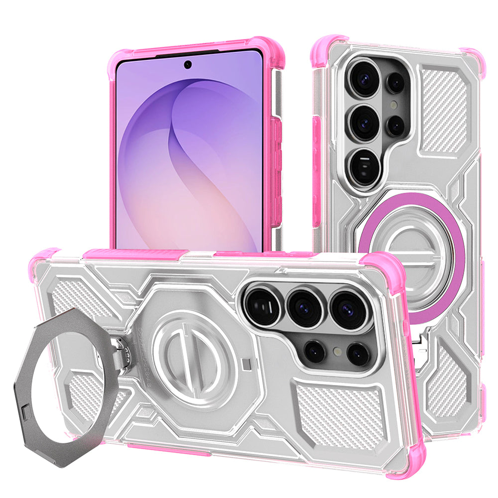 Hülle für Samsung Galaxy S26 Ultra S948, Techsuit, Carbon Shield Pro, Rosa