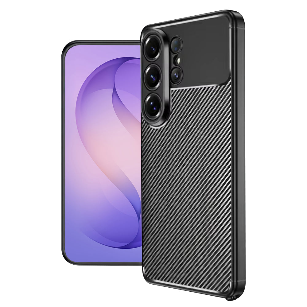 Hülle für Samsung Galaxy S26 Ultra S948, Techsuit, CarbonFiber, Schwarz