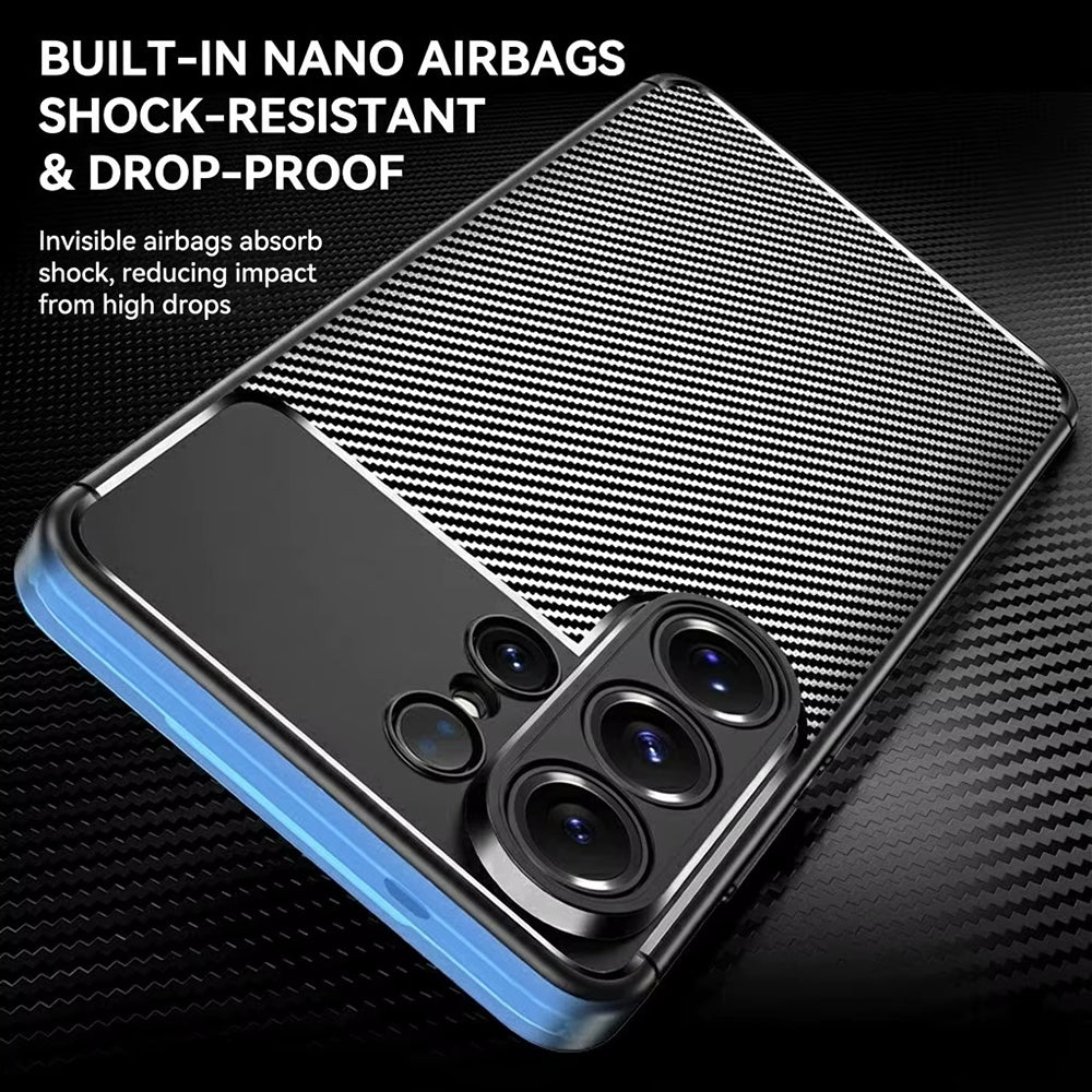 Hülle für Samsung Galaxy S26 Ultra S948, Techsuit, CarbonFiber, Schwarz