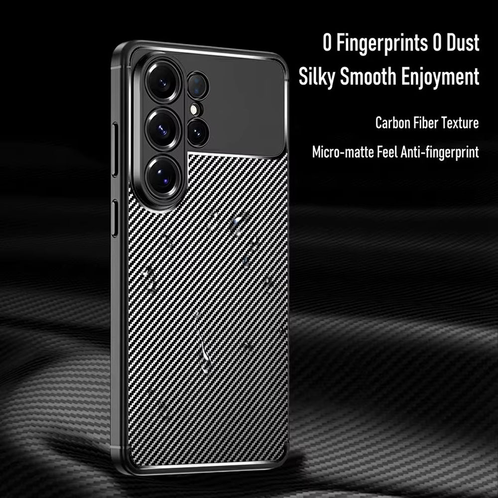 Hülle für Samsung Galaxy S26 Ultra S948, Techsuit, CarbonFiber, Schwarz