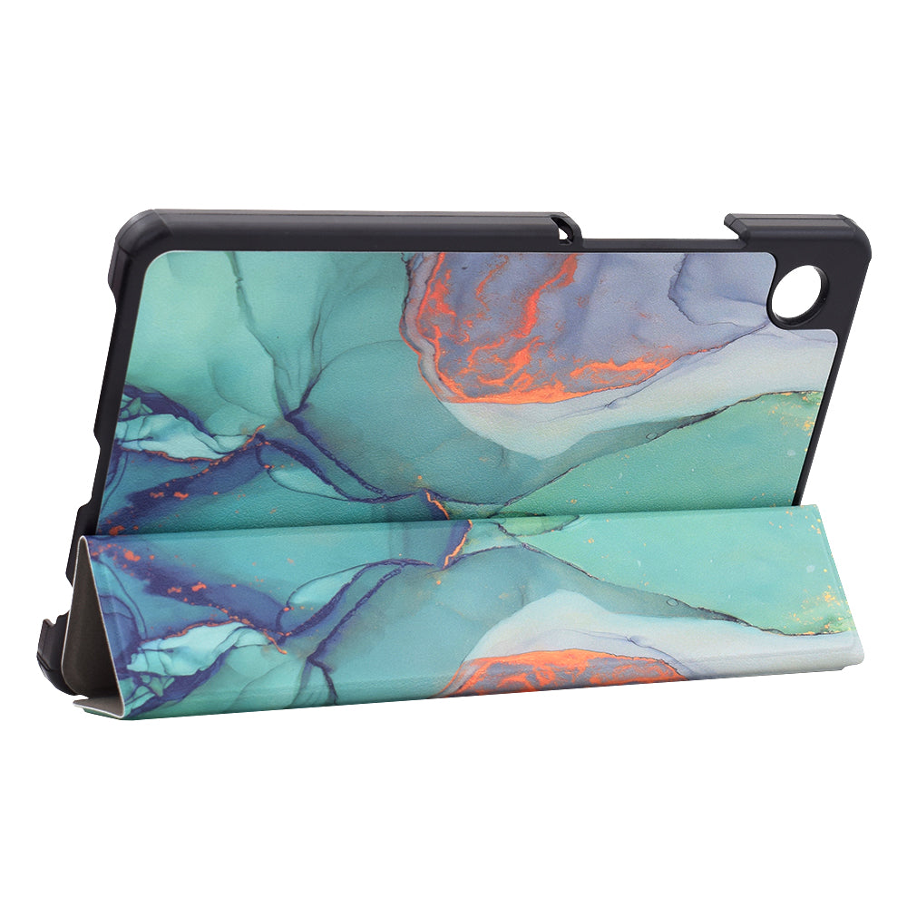 Hülle für Samsung Galaxy Tab A11 / Tab A9, Techsuit, FoldPro Green Time, Mehrfarbig