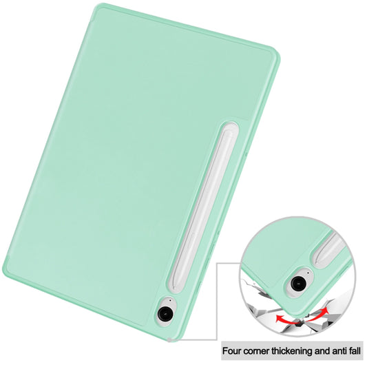 Hülle für Samsung Galaxy Tab S9 FE / Tab S9 / Tab S10 FE, Techsuit, Flex Trifold, Matcha Grün