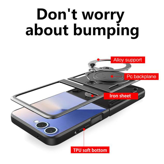 Hülle für Samsung Galaxy Z Flip7 F766, Techsuit, CamGuard Pro, Rot