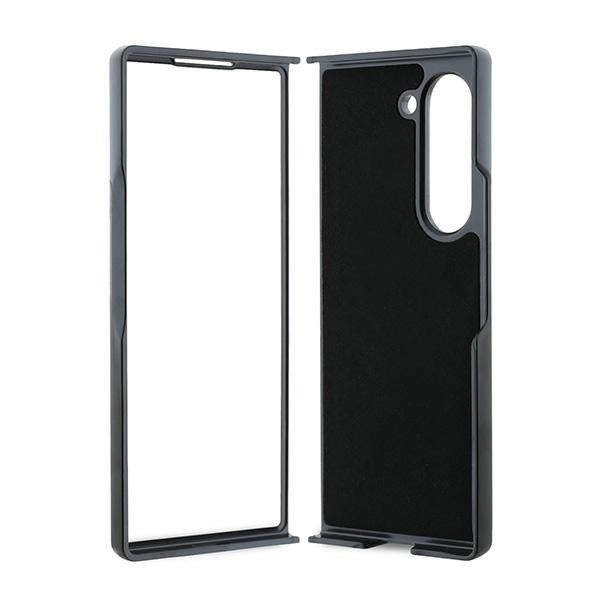 Hülle für Samsung Galaxy Z Fold6 F956, Karl Lagerfeld, Saffiano Monogram Karl's Head Metal, Schwarz