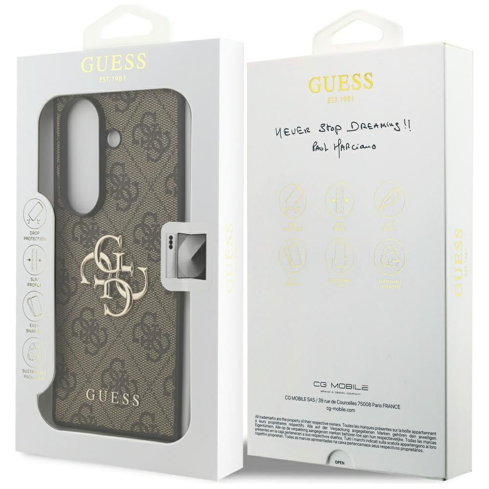 Case for Samsung Galaxy Z Fold7 F966, Guess, 4G Big Logo, Brown