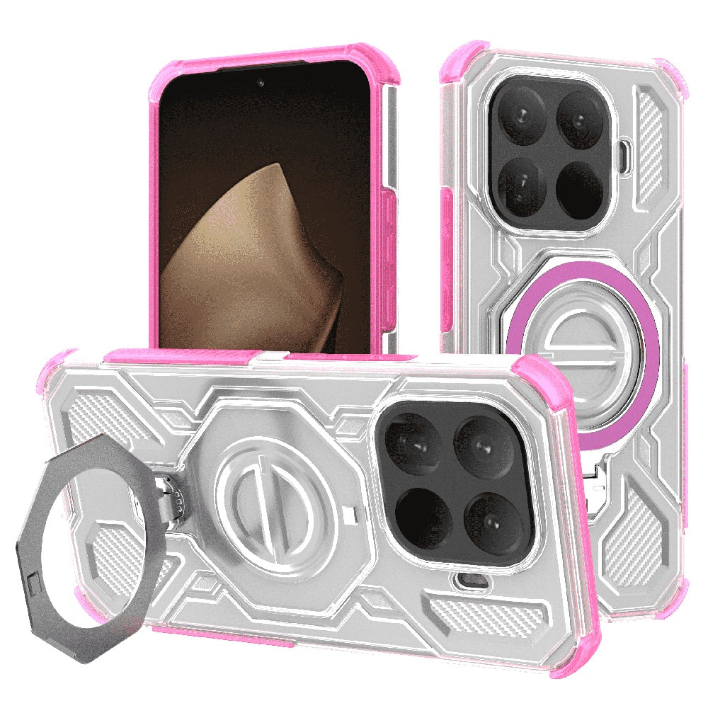 Hülle für Xiaomi 15T Pro, Techsuit, Carbon Shield Pro, Rosa