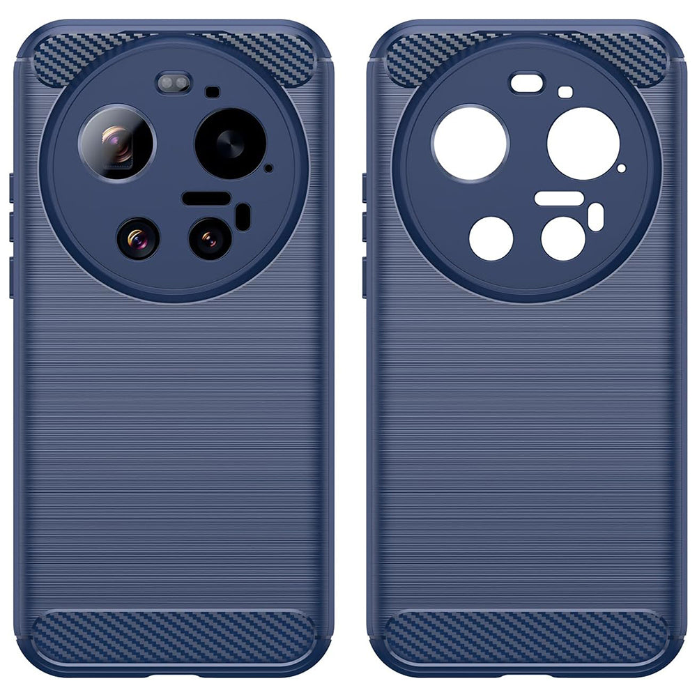 Hülle für Xiaomi 17 Ultra, Techsuit, Carbon, Blau