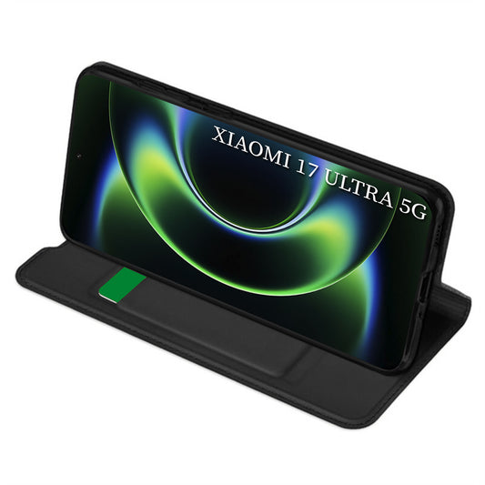 Hülle für Xiaomi 17 Ultra, Techsuit, Magskin Book, Schwarz