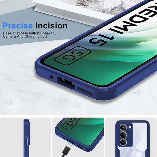 Hülle für Xiaomi Redmi 15 5G / 15 4G, Techsuit, ColorVerse 360, Blau