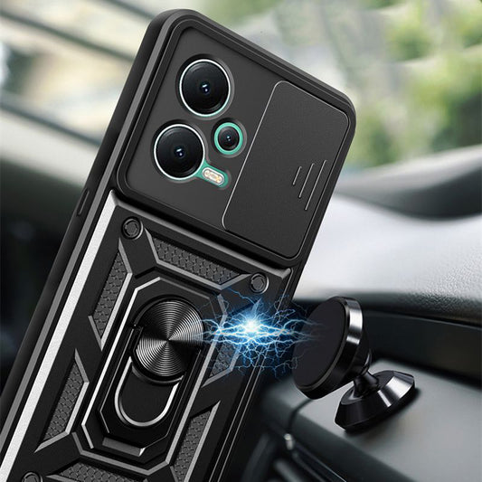 Hülle für Xiaomi Redmi Note 12 Pro+, Techsuit, CamShield, Schwarz