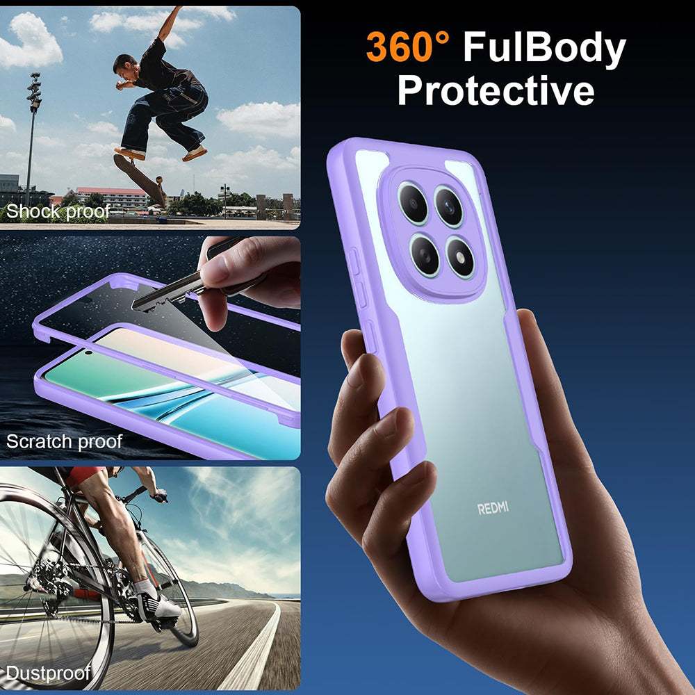 Case for Xiaomi Redmi Note 15 4G, Techsuit, ColorVerse 360, Purple