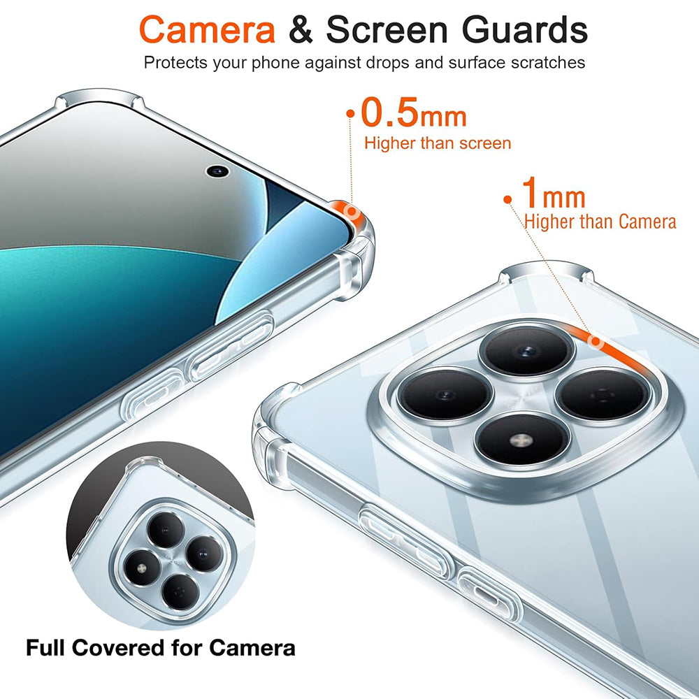 Case for Xiaomi Redmi Note 15 Pro 4G, Techsuit, Shockproof Clear, Transparent