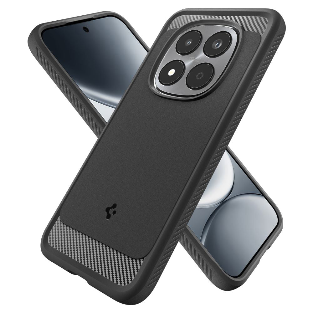 Hülle für Xiaomi Redmi Note 15 Pro 5G, Spigen, Rugged Armor, Mattschwarz ACS10460