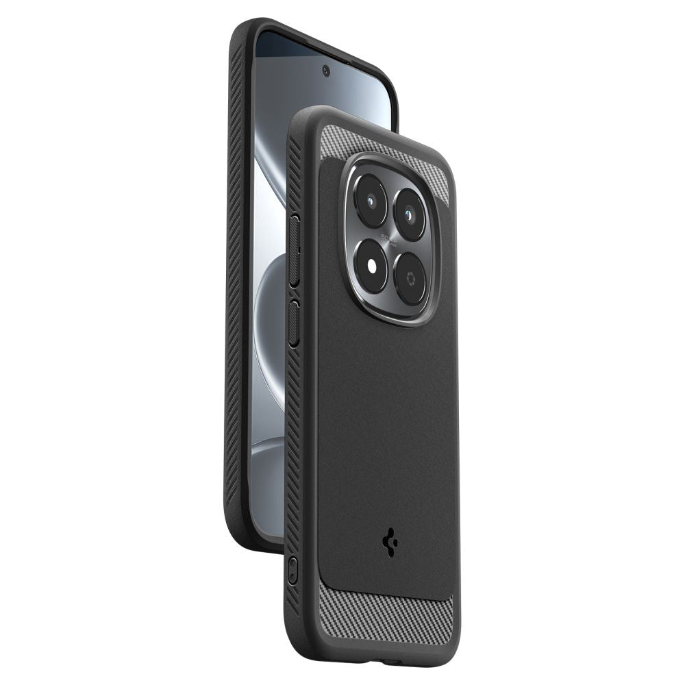 Hülle für Xiaomi Redmi Note 15 Pro 5G, Spigen, Rugged Armor, Mattschwarz ACS10460