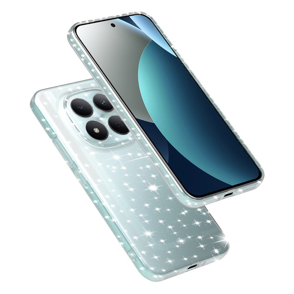 Hülle für Xiaomi Redmi Note 15 Pro 5G, Techsuit, SparkleSkin, Transparent
