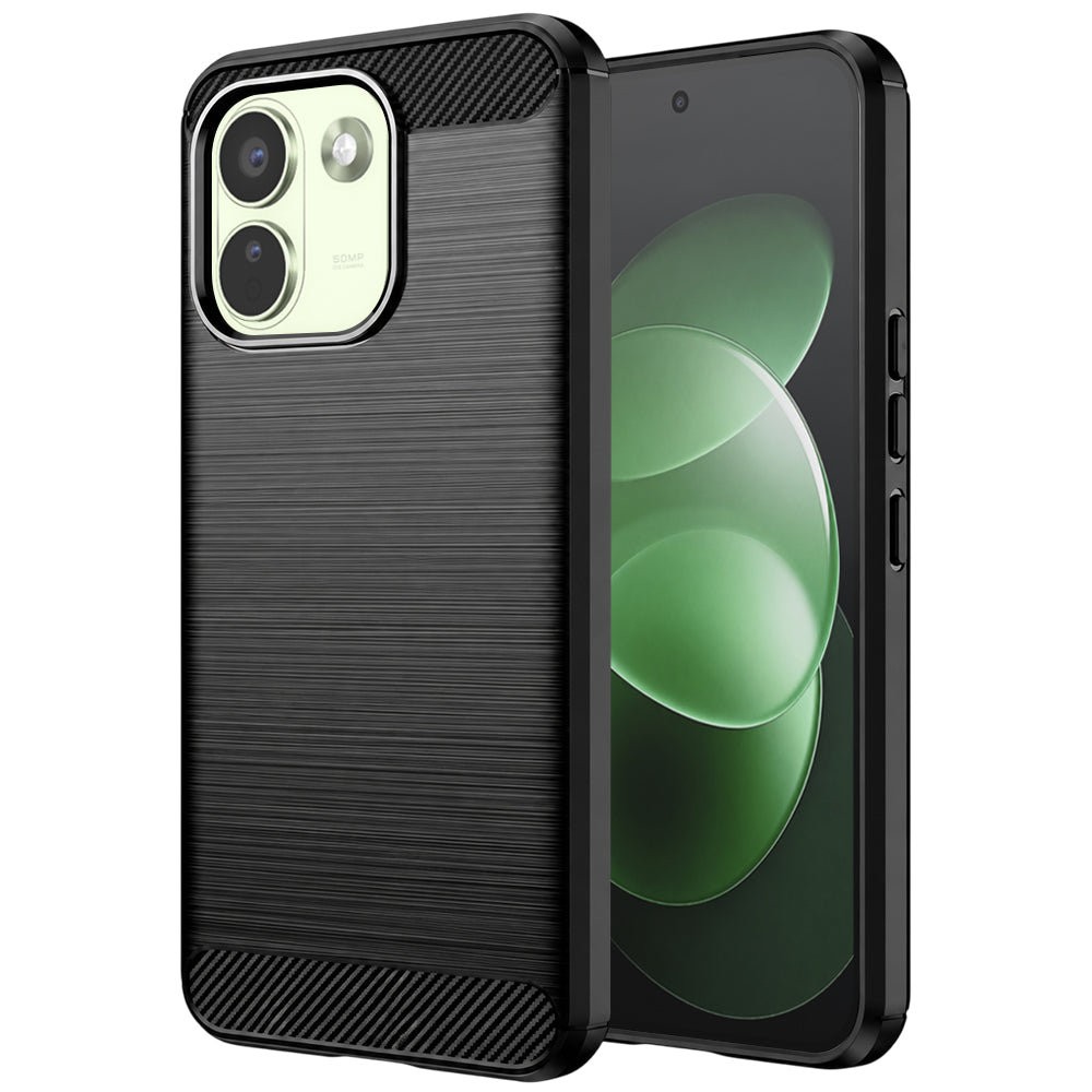 Hülle für Xiaomi Redmi Note 17 Pro Max, Techsuit, Carbon, Schwarz