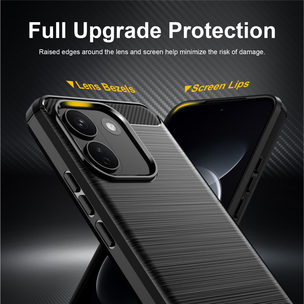 Hülle für Xiaomi Redmi Note 17 Pro Max, Techsuit, Carbon, Schwarz